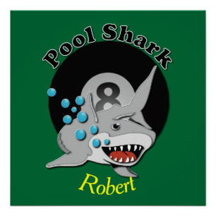 8つの球によって名前を挙げられるPool Shark ポスター