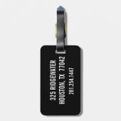 8つの球のプールのコーナーのポケットモノグラムの荷物のラベル ラゲッジタグ (裏面縦)