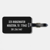 8つの球のプールのコーナーのポケットモノグラムの荷物のラベル ラゲッジタグ (裏面横)