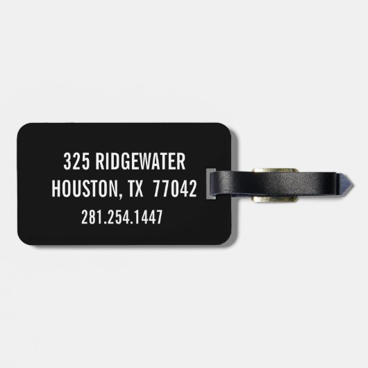 8つの球のプールのコーナーのポケットモノグラムの荷物のラベル ラゲッジタグ (裏面横)