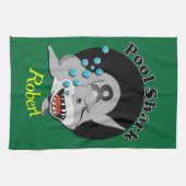 8つの球のプールの鮫 キッチンタオル (横)