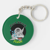 8つの球のプールの鮫 キーホルダー (裏面)