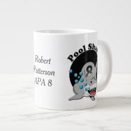 8つの球のプールの鮫 ジャンボコーヒーマグカップ