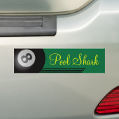 8つの球のプールの鮫 バンパーステッカー (車上)