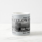 8つの祖先の名前のためのMayflowerの子孫w/Room コーヒーマグカップ (中央)