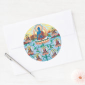 8つの薬仏のシール ラウンドシール (封筒)