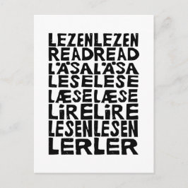 8つの言語で読む リノプリント ポストカード
