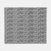 8つの言語の「読む」リノカット フリースブランケット (正面(横))