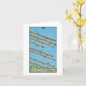 8つのwands - Rider Waite Smithタロット カード (黄色い花)