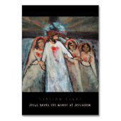8つ、イエス・キリストを会います女性、祈りの言葉カードに配置して下さい テーブルナンバー (正面)