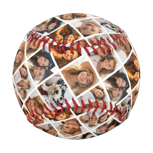 8のカスタムコラージュを作成 – ダイヤモンドの形 野球ボール (裏面)