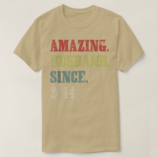 8の結婚アニバーサリーのギフト彼アメージング夫Sinc Tシャツ (デザイン正面)