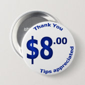 $8の販売ボタン 缶バッジ (正面&裏面)