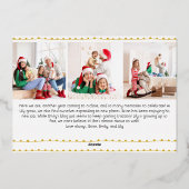 8はっきりした写モダン真の幸せ金ゴールド 箔シーズンカード (裏面)