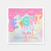 8は非常に甘いピンクのつや消しナプキンス スタンダードカクテルナプキン (正面)