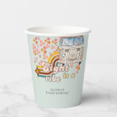 8はVibeデイジーヒッピーVan 8番目の誕生日 紙コップ (正面)