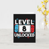8アンロックゲーマー8誕生日ビデオゲーム少年1 カード (黄色い花)
