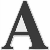 8インチ接着アルファベットステッカー シール (正面)