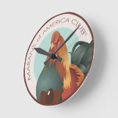 8インチMOACロゴウォールクロック ラウンド壁時計 (傾斜)