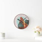 8インチMOACロゴウォールクロック ラウンド壁時計 (ホーム)