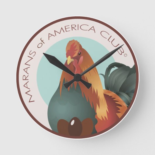 8インチMOACロゴウォールクロック ラウンド壁時計 (正面)