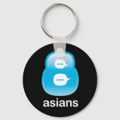 8エイシアンブラックキーチェーン キーホルダー (正面)