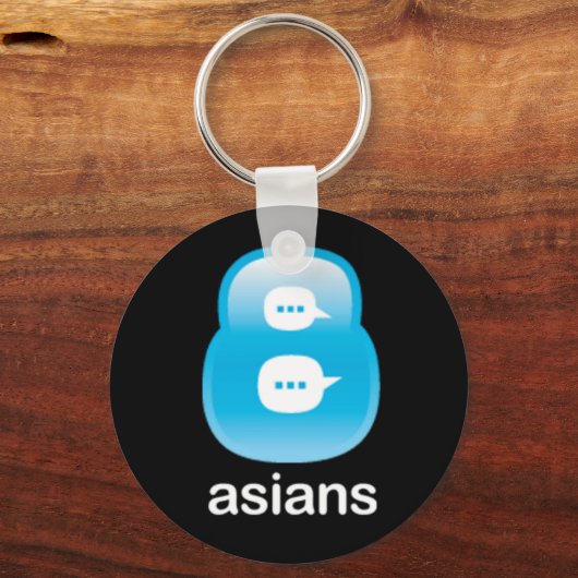 8エイシアンブラックキーチェーン キーホルダー (正面)