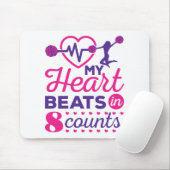 8カウントの自分のハートビートチアリーティング応援 マウスパッド (マウス)