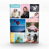 8カスタム家族フォトコラージュパーソナライズされたブロック フォトブロック (正面)