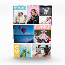 8カスタム家族フォトコラージュパーソナライズされたブロック