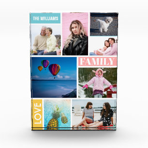 8カスタム家族フォトコラージュパーソナライズされたブロック フォトブロック