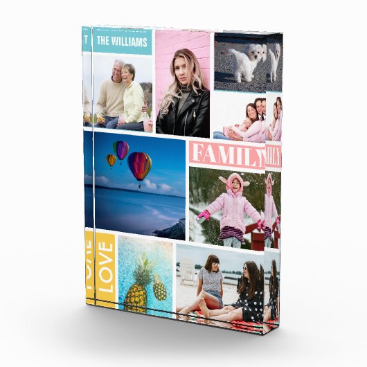 8カスタム家族フォトコラージュパーソナライズされたブロック フォトブロック (右)