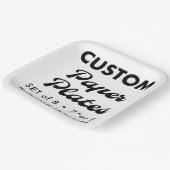 8カスタム BBQ 9パーソナライズされた"スクエア紙プレート ペーパープレート (傾斜あり)