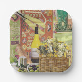 8サラダまたは前菜紙プレートとワイン ペーパープレート (正面)