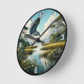 8スタイルでカスタマイズ可能な黄色の冠を持つヘロン ラウンド壁時計 (傾斜)