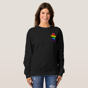 8ストライプ LGBTプライドフラインボークリスマスクッキー スウェットシャツ