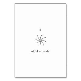 8ストランドカスタム、フラッシュカード テーブルナンバー