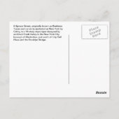 8スプルース通り超高層ビルポストカードニューヨークシティ ポストカード (裏面)