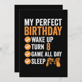 8ターン8マイパーフェクト誕生日ゲーム 招待状 (正面/裏面)