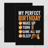 8ターン8 私の完璧な誕生日ゲーム 招待状 (正面/裏面)