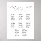 8テーブエレガントルのウェルカムシーティングチャート ポスター (正面)