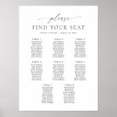 8テーブル席の座席表を見つける ポスター (正面)