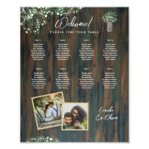 8テーブル素朴ウッドジプソフィラの写真シート