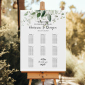 8テーブル緑のエレガントな結婚式のシーティングチャート ポスター