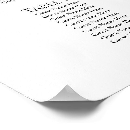 8テーブル緑のエレガントな結婚式のシーティングチャート ポスター (角)