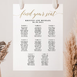 8テーブル80ゲストが座席表を見つける ポスター