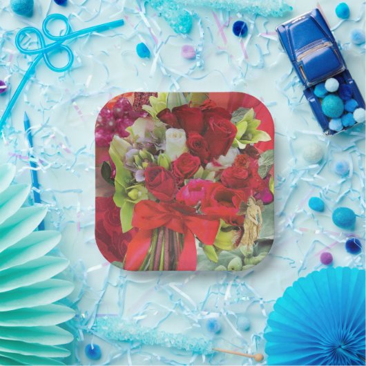 8ディナーサイズの紙プレートとクリスマステーマ ペーパープレート (パーティー)