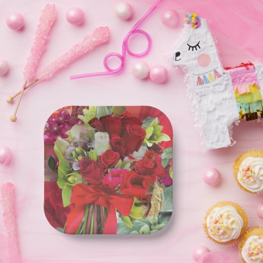 8ディナーサイズの紙プレートとクリスマステーマ ペーパープレート (パーティー)