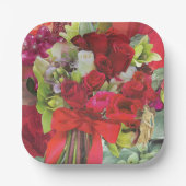 8ディナーサイズの紙プレートとクリスマステーマ ペーパープレート (正面)