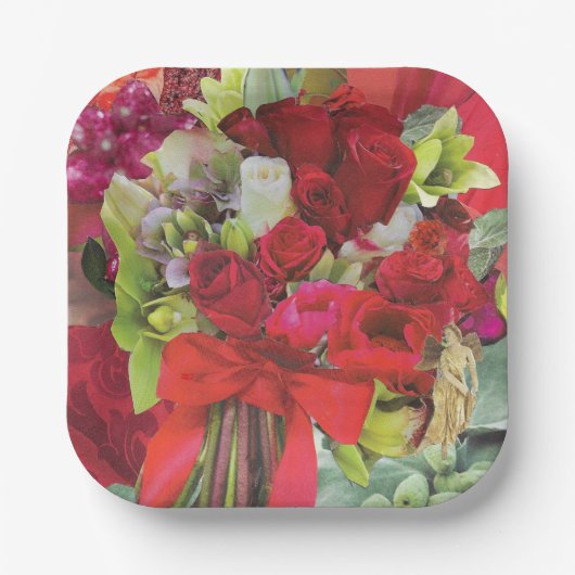 8ディナーサイズの紙プレートとクリスマステーマ ペーパープレート (正面)